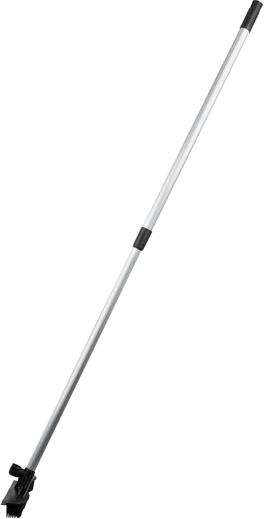 ForPro Extendable Salon Broom, Non-Scratch Rubber Bristles, Aluminum Handle - Image 2