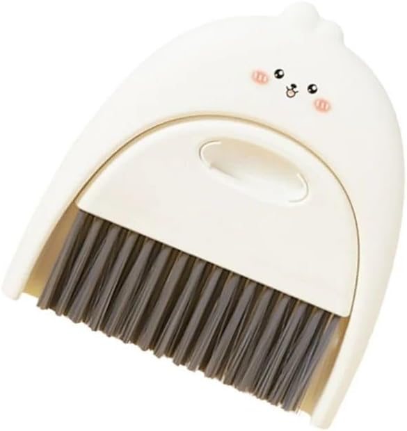 1 Set White Cute Broom and Dustpan Set, Mini Dustpan and Brush Cleaner Set - Image 7