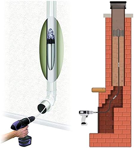 Chimney Cleaning Brush Dryer Duct Cleaner 2-in-1 Kit Fireplace Drier Vent Lint - Image 2