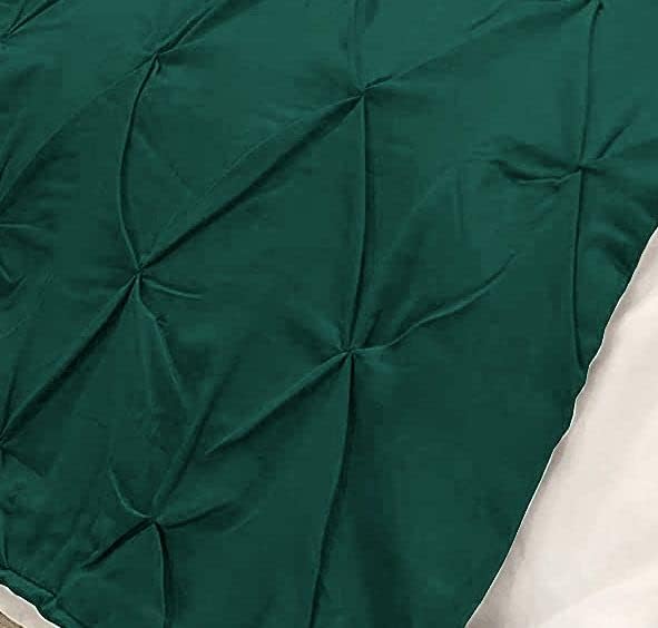 Bed Runner Set - 100% Pure Cotton 800 Thread Count - Luxury 1 Pinch Pleated Bed Runner and 2 Pillow Cover - 3 Piece Pinch Pleated Bed Runner Set Queen, Teal
