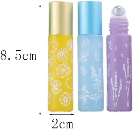 10 Pcs Green Glass Essential Oil Roller Bottles, 10ml Empty Refillable Roll on - Image 6