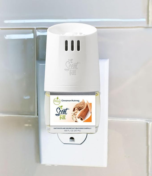 Scent Fill Sweet & Spicy Cinnamon Nutmeg Plug in Air Freshener, 4 Scented Oil - Image 2