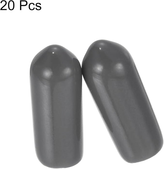 uxcell 20pcs Rubber End Caps 4mm ID Vinyl PVC Round Tube Bolt Cap Cover Screw - Image 2
