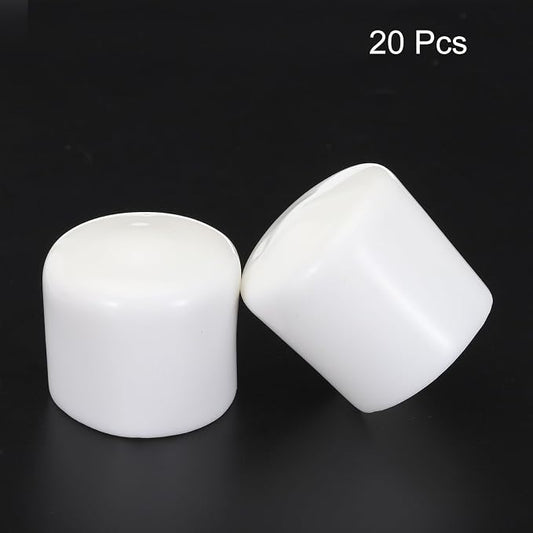 uxcell 20pcs Rubber End Caps 32mm ID Vinyl Round Tube Bolt Cap Cover Screw - Image 2