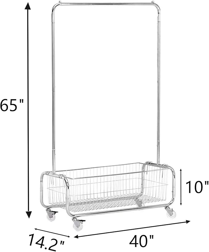 Garment Rack With Storage Baskets, Clothing Rack - Image 8
