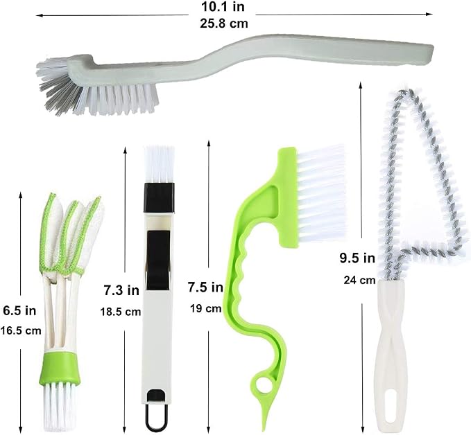 Window Track and Grout Cleaning Brush Set, Tile Lines, Sink Corners, Small Gaps - Image 7
