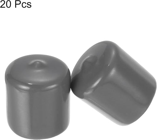 uxcell 20pcs Rubber End Caps 25mm ID Vinyl PVC Round Tube Bolt Cap Cover Screw - Image 2