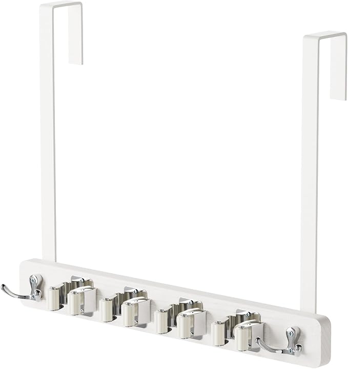 Mop and Broom Holder Wall Mount, No Drill Over the Door Broom and Mop Holder - Image 8