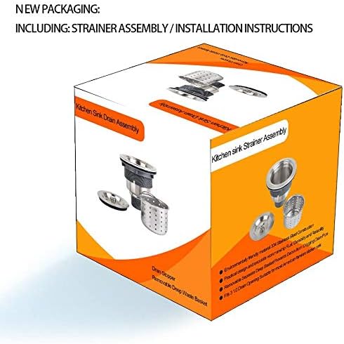 3-1/2 Inch Sink Drain Assembly Kit, Removable Deep Sink Strainer Basket - Image 7