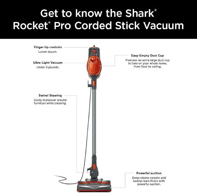 Shark HV302 Rocket Pet Corded Stick Vacuum, Lightweight - Image 11