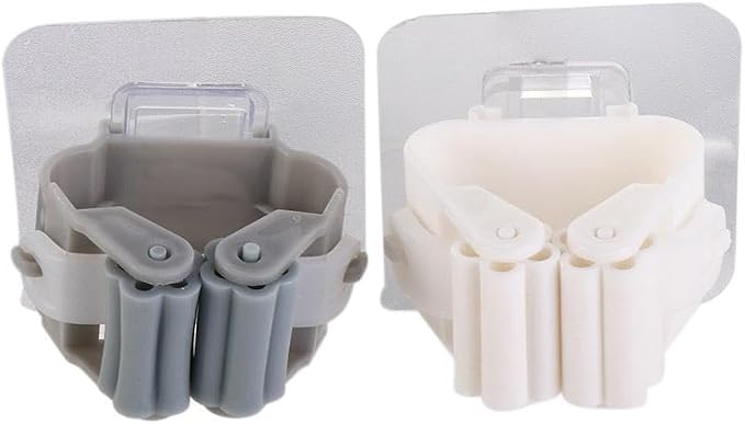 Kopida 6Pcs Mop and Broom Holder Wall Mount Broom Organizer Mop Storage Rack - Image 6