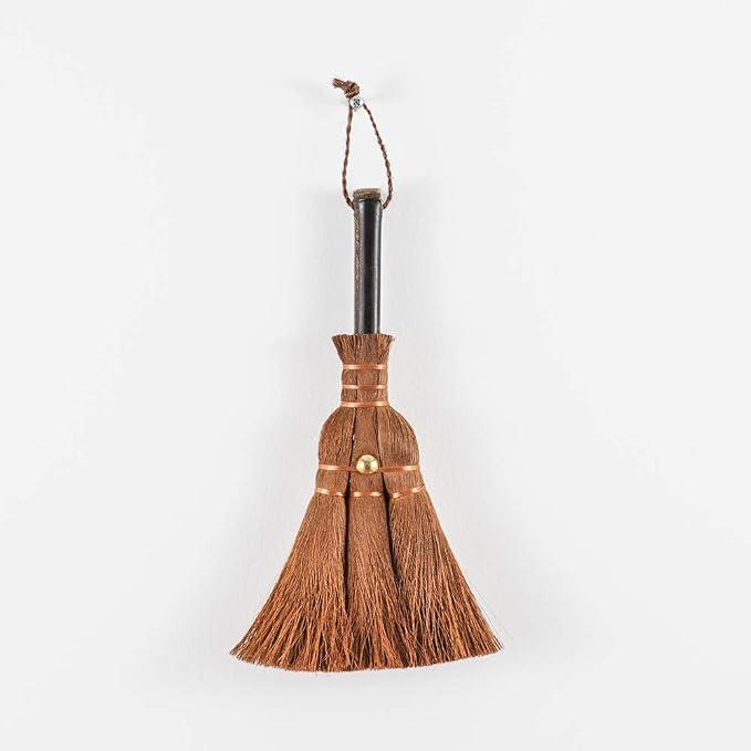 Small Metal Dustpan and Brush Set Heavy Duty Vintage Dust Pan Natural Handmade - Image 5