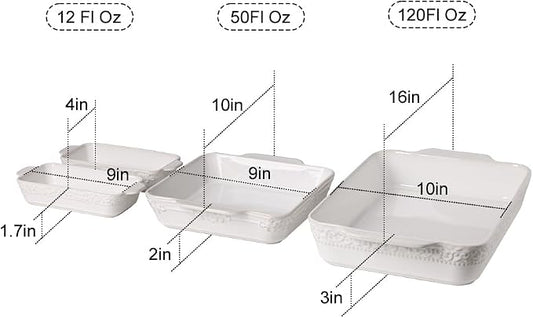 Sweejar Ceramic Bakeware Set of 4, Casserole Dishes - Image 2