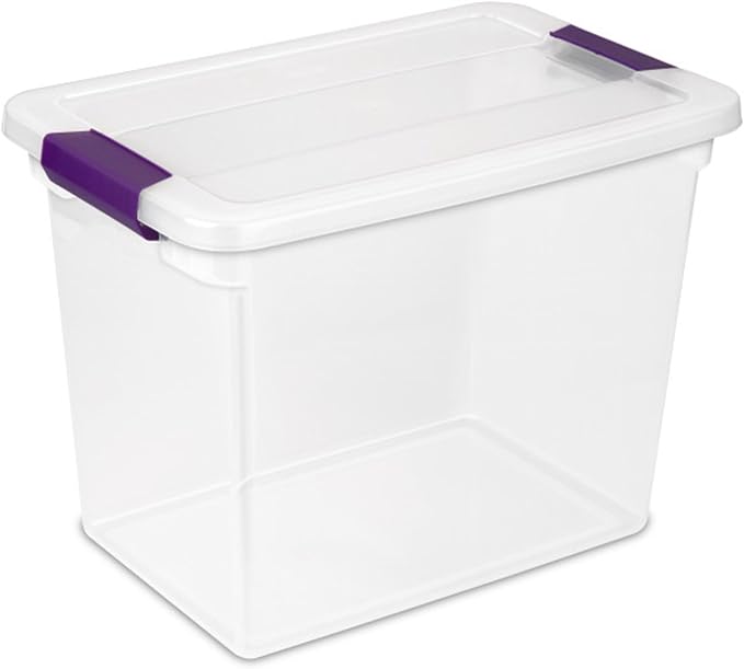 Sterilite 12-Pack 27 Quart ClearView Latch Box, Stackable Organizer Bins - Image 8
