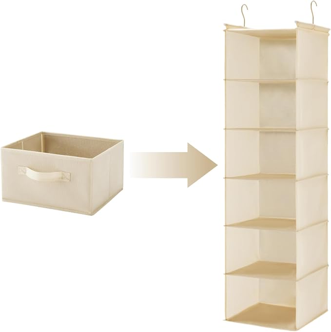 Hanging Shelf Closet Storage Organizer Removable Drawers ,Hanging Storage - Image 7