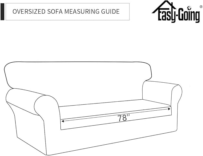 Easy-Going Sofa Slipcover Oversized Sofa Cover Waterproof Couch Cover Furniture Protector Cover Pets Covers Washable Non-Slip Fabric Pets Kids Children Dog Cat (Oversized Sofa, Black)