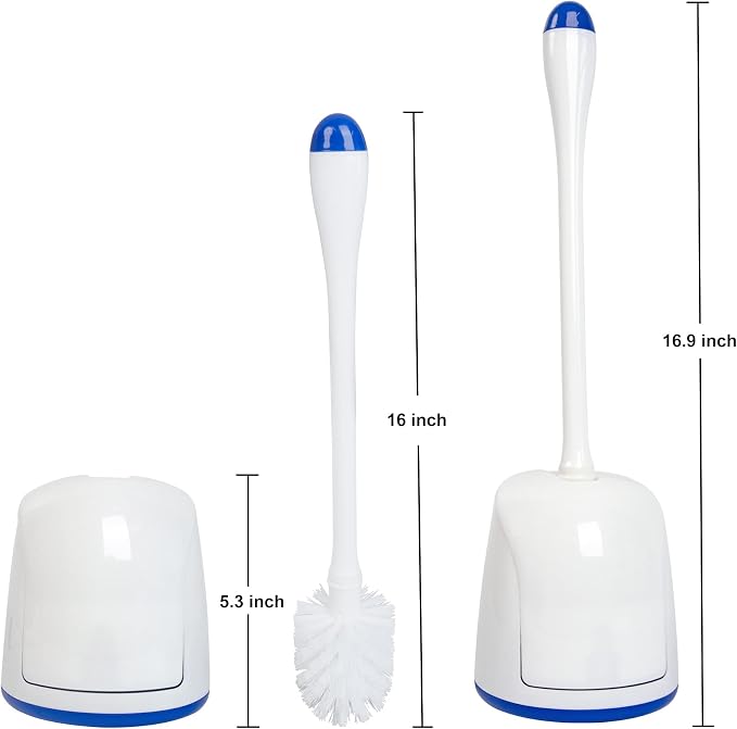 CELOX Toilet Bowl Brush and Holder, Compact Toilet Brush - Image 7