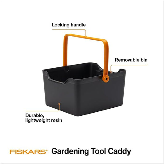 Fiskars Garden Tool Caddy, Portable Storage Organizer - Image 2