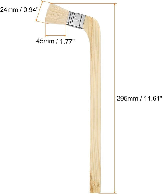 HARFINGTON Paint Brush 2Pcs 1" Brush Width Soft Wool Variety Angled Bend - Image 2