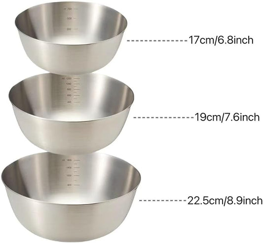 Mixing Bowls Set, Stainless Steel - Image 2