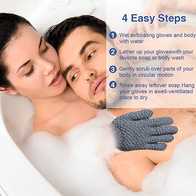 Yiclick Heavy Exfoliating Gloves, Exfoliating Body Scrubber - Image 7