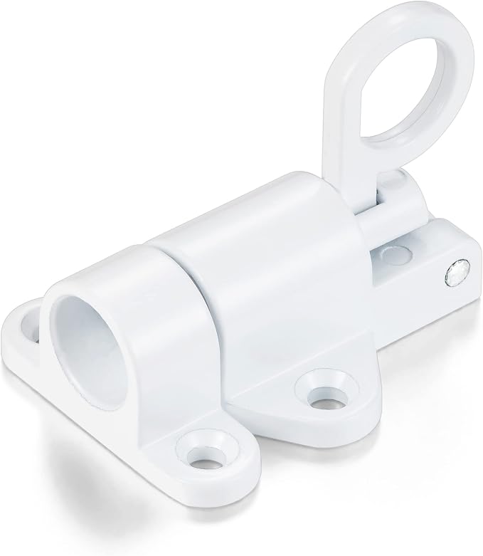 8 Packs Self-Closing Latches,White Spring Door Lock,Resilient Bolt Latch - Image 8