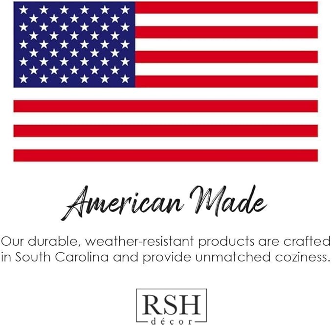 RSH DECOR: Tufted U-Shape Wicker Seat Cushions Set of 2 | 19” x 19” | All-Weather Spun Fabric | Water-Resistant | Outdoor Chair Cushions for Patio Furniture | Classic Pink Buffalo