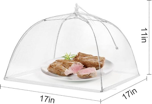 Food Covers, SPANLA 4 Pack Large and Tall Mesh Food Covers - Image 2