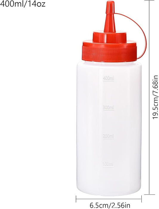 Condiment Squeeze Bottles Ketchup Dispenser, 4 Pack 16oz Squeeze Bottles - Image 2