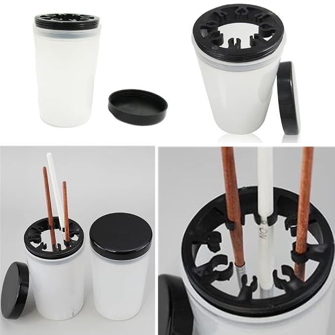 2 Pack Nail Art Brush Cleaner Cup, Acrylic Nail Art Tip Brushes Holder Remover - Image 7