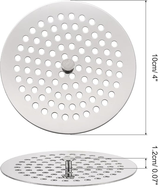 uxcell Shower Drain Hair Catcher, 3.9 inch Stainless Steel Round Floor Drain - Image 2