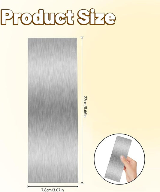 8.7 Inche Stainless Steel Cake Scraper,Double Sided Patterned Edge Stripe Edge - Image 2