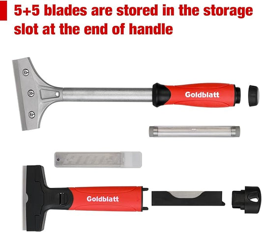 Goldblatt 2 Pieces Glass Scraper Set with 20-piece Blades - Image 2