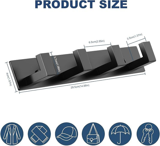 PMMASTO Coat Rack Wall Mount, Coat Hooks Wall Hooks - Image 2