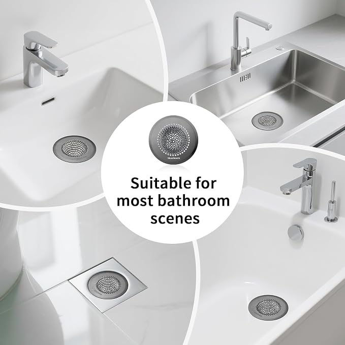 TRAPMATE Shower Hair Drain Catcher, Easy Clean Bathtub Drain Hair Catcher - Image 6