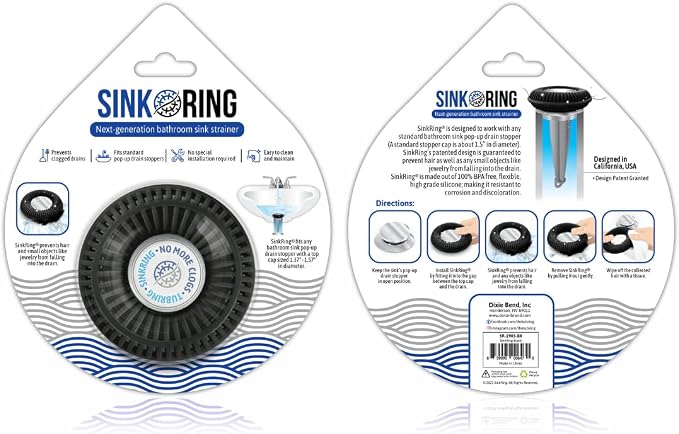 Bathroom Sink Hair Catcher for Pop-Up Drain – SinkRing 1.57" Precision Strainer - Image 6