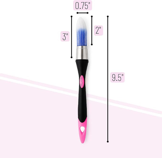 Bates- Trim Paint Brush, 0.75 Inch, Ergonomic Non-Slip Handle, Synthetic - Image 2
