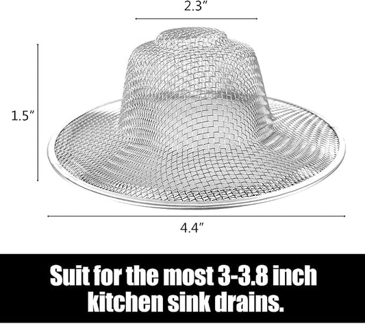 10pcs Mesh Sink Strainer, 4.5" Diameter Stainless Steel Slop Basket Filter Trap - Image 2