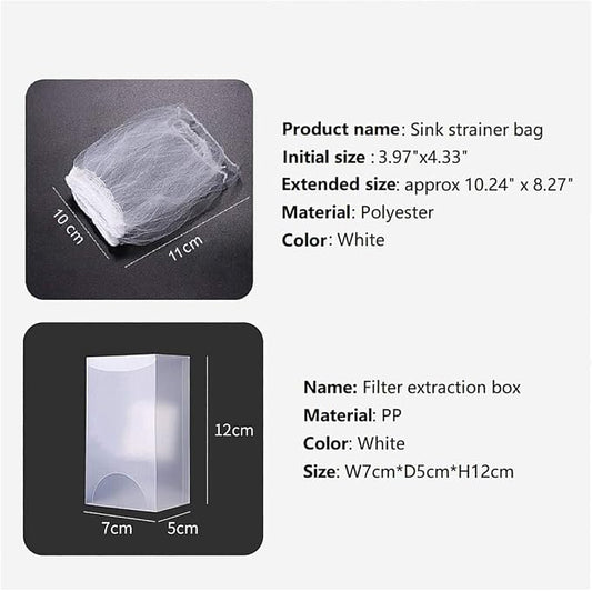Kitchen Sink Strainer Mesh Bag- 200 PCS Disposable Sink Net Strainer Filter Bags - Image 2