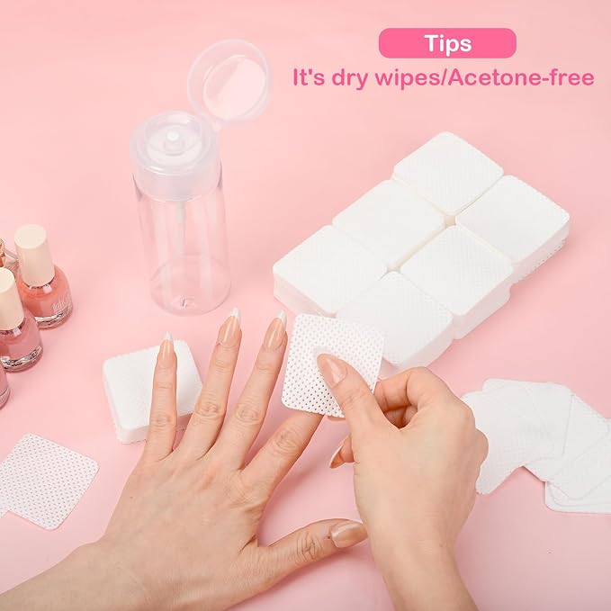 Lint Free Nail Wipes, Acetone Nail Polish Remover 1080PCS - Image 8