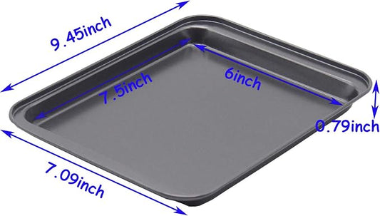 Small Baking Sheet Nonstick 9.45 X 7.09 Inch, 8 Inch Mini Cookie Tray Toaster - Image 2