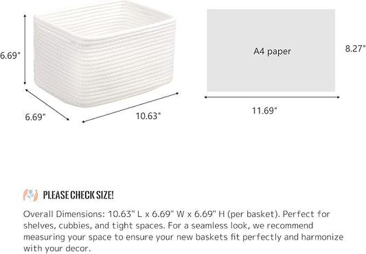 Small Cotton Rope Basket – Storage Bin - Image 2