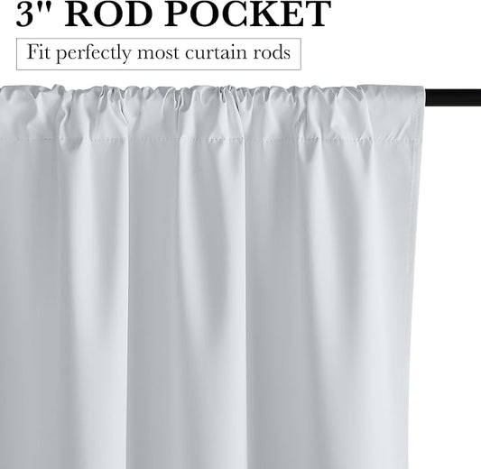 RYB HOME White Blackout Curtains - Image 2
