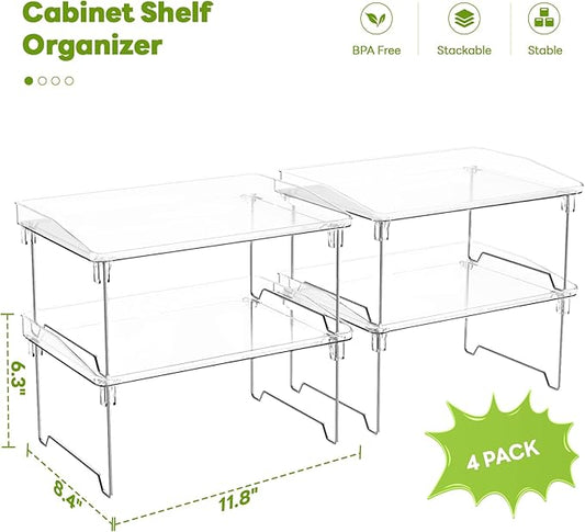 Acrylic Cabinet Organizer Shelf, Spice Rack, Countertop Organizers - Image 2