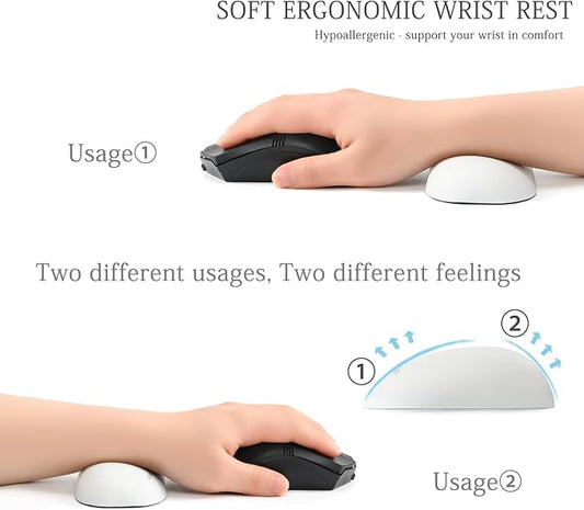 UnivoColors Design-Wave Wrist Rest, Artificial Sheepskin+Memory - Image 2
