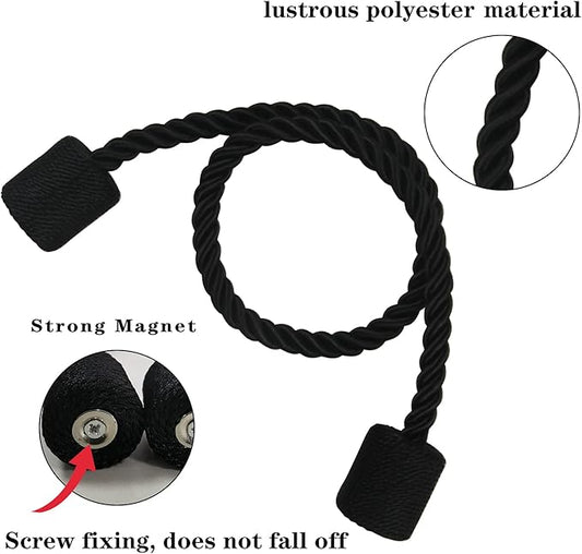 4 Pack Strong Magnetic Curtain Tiebacks Outdoor Elegant Decorative Tie Backs - Image 2