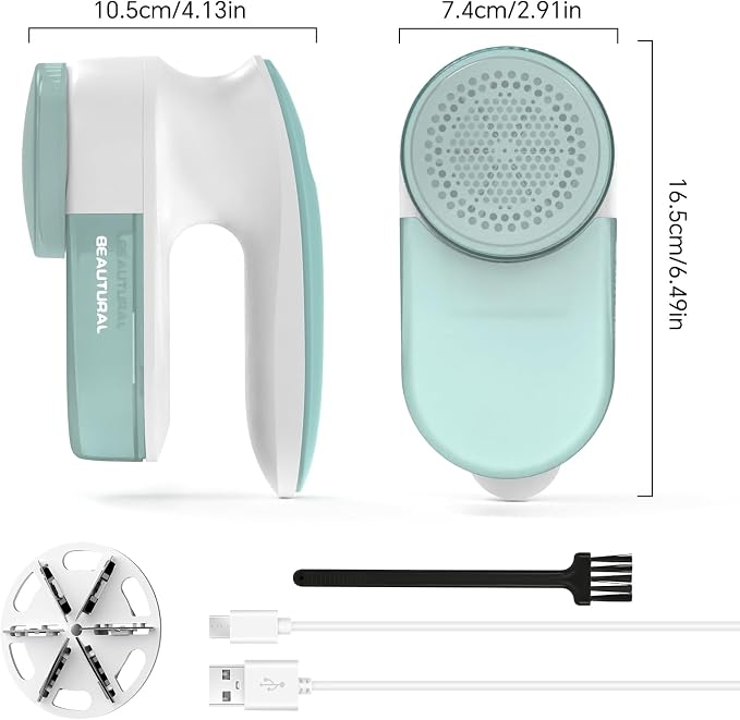 BEAUTURAL Fabric Shaver and Lint Remover, Rechargeable Sweater Defuzzer - Image 7