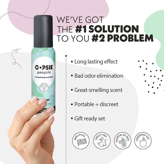 OOPSIE POOPSIE Wild Mint Before & After You Go Toilet Spray 2oz - Image 2
