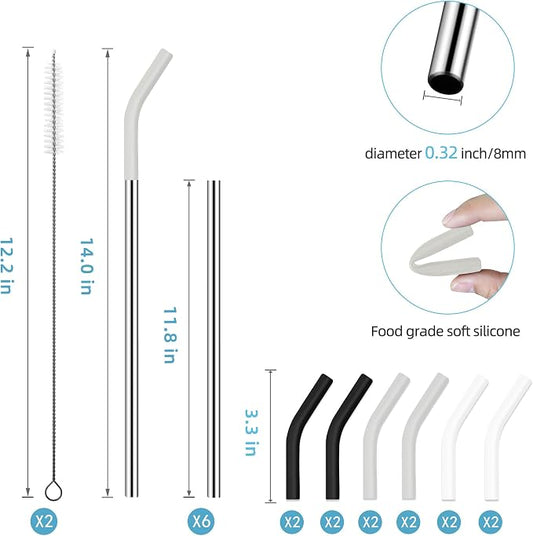 40 oz Stainless Metal Straws for 40 oz Stanley Tumbler - Image 2