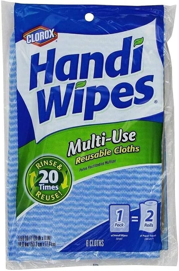 Handi Handy Wipes Multi-Use Reusable Cleaning Cloths, 6 Cloths by Unknown